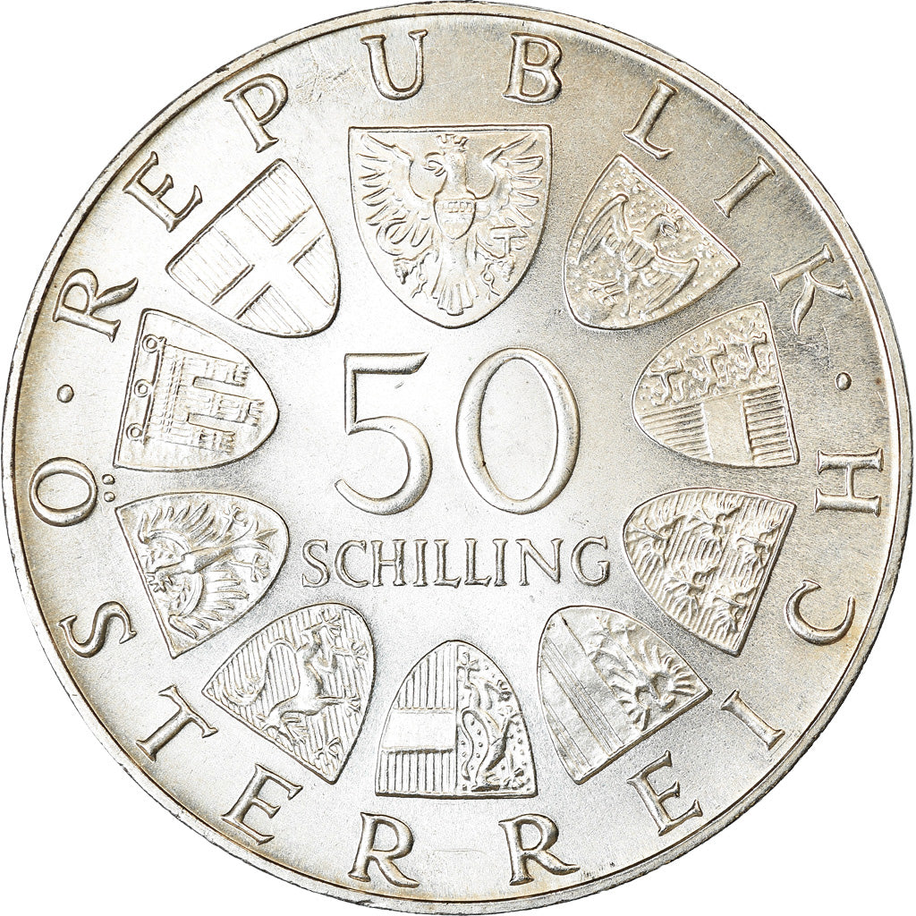 Coin, Austria, 50 Schilling, 1973, MS(64), Silver, KM:2917