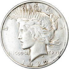 Coin, United States, Peace Dollar, 1922, Denver, EF(40-45), KM 150