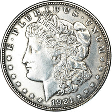 Coin, United States, Morgan Dollar, 1921, Denver, EF(40-45), KM 110