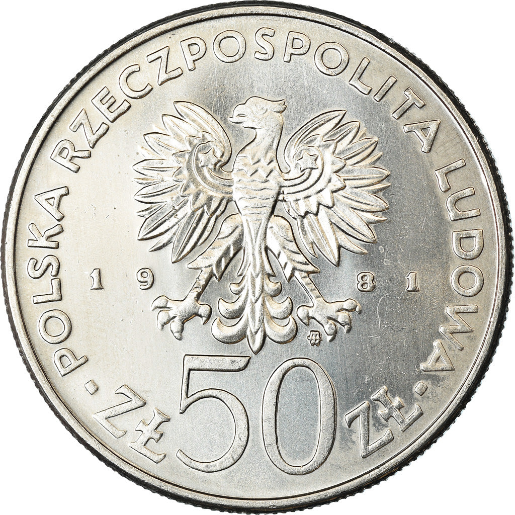 Münze, Polen, 50 Zlotych, 1981, Warsaw, VZ+, Copper-nickel, KM:124
