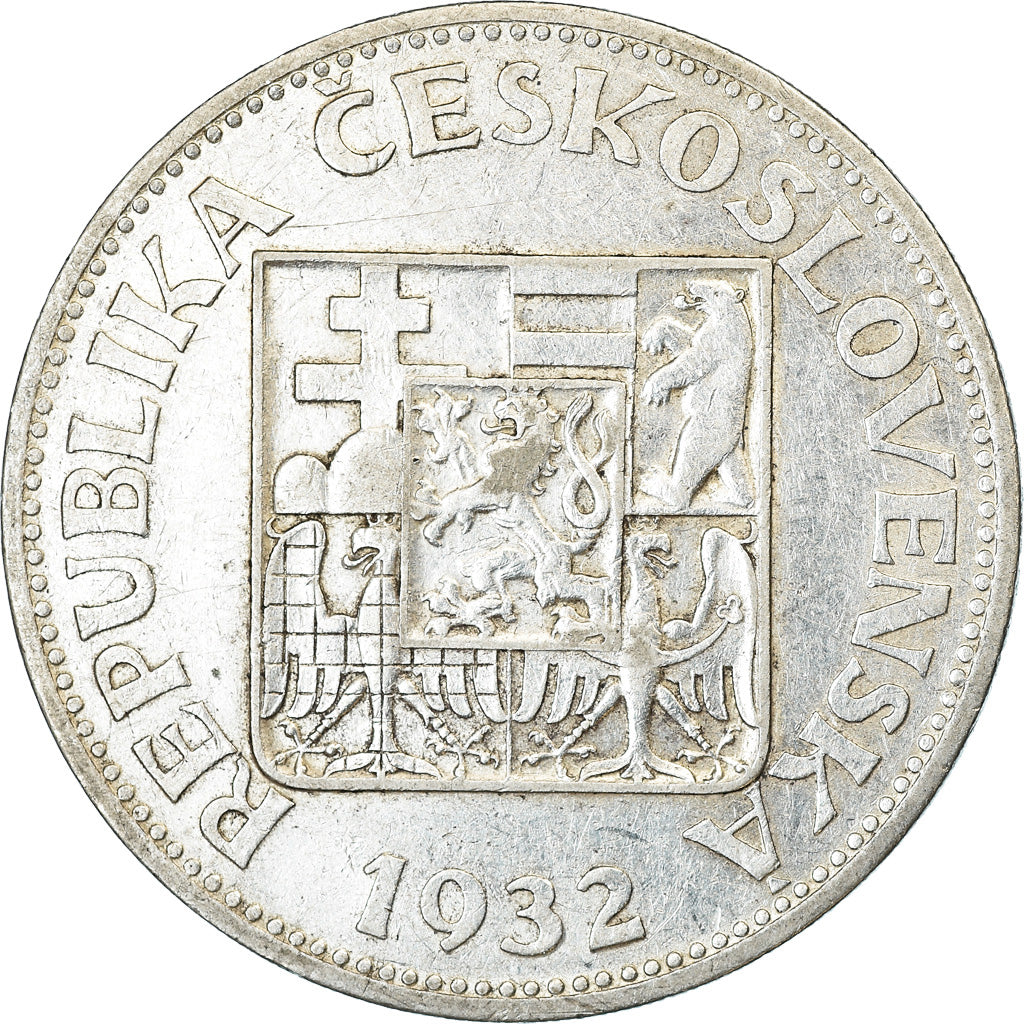 Coin, Czechoslovakia, 10 Korun, 1932, AU(50-53), Silver, KM:15