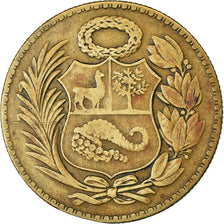 Coin, Peru, 1/2 Sol, 1935, London, VF(30-35), Brass, KM:220.1