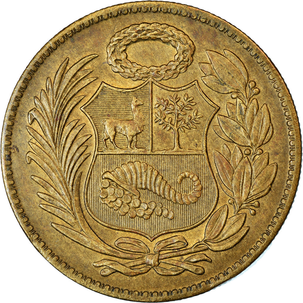 Coin, Peru, Sol, 1959, AU(50-53), Brass, KM:222