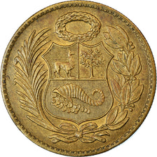 Coin, Peru, Sol, 1959, AU(50-53), Brass, KM:222
