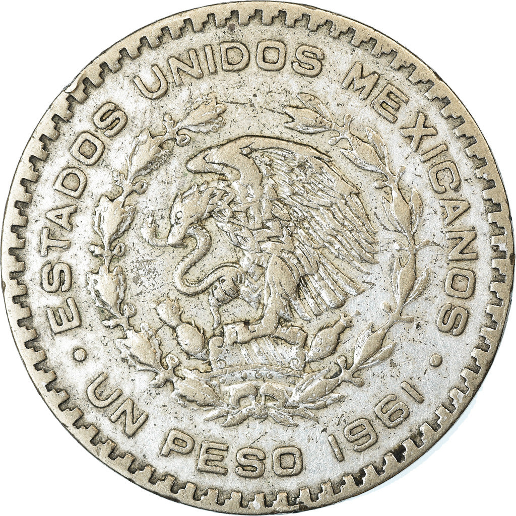 Coin, Mexico, Peso, 1921, Mexico City, VF(30-35), Silver, KM:459