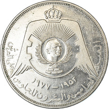 Coin, Jordan, Hussein, 1/4 Dinar, 1977/AH1397, AU(50-53), Copper-nickel, KM:30