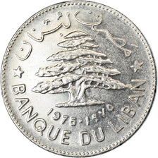 Coin, Lebanon, Livre, 1975, AU(55-58), Nickel, KM:30