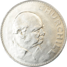 Coin, Great Britain, Elizabeth II, Crown, 1965, AU(55-58), Copper-nickel, KM:910