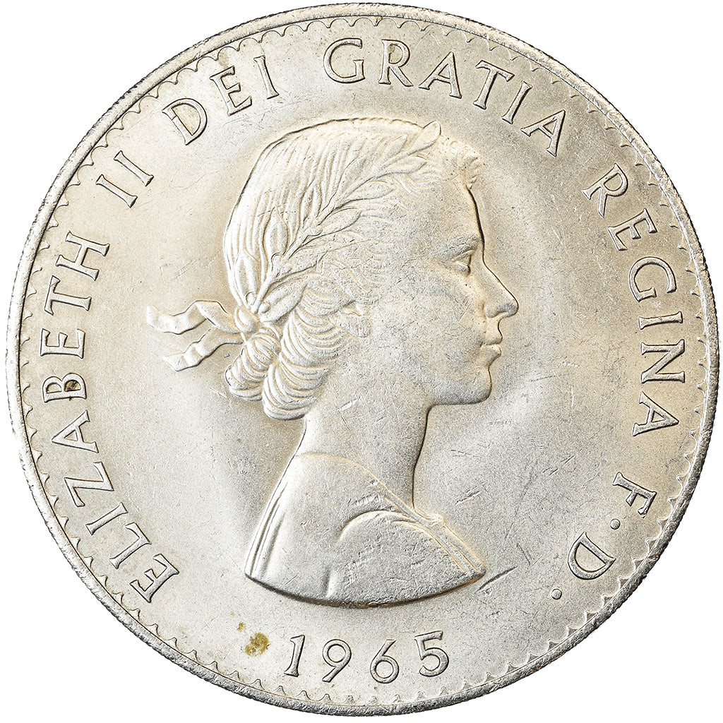 Coin, Great Britain, Elizabeth II, Crown, 1965, AU(55-58), Copper-nickel, KM:910