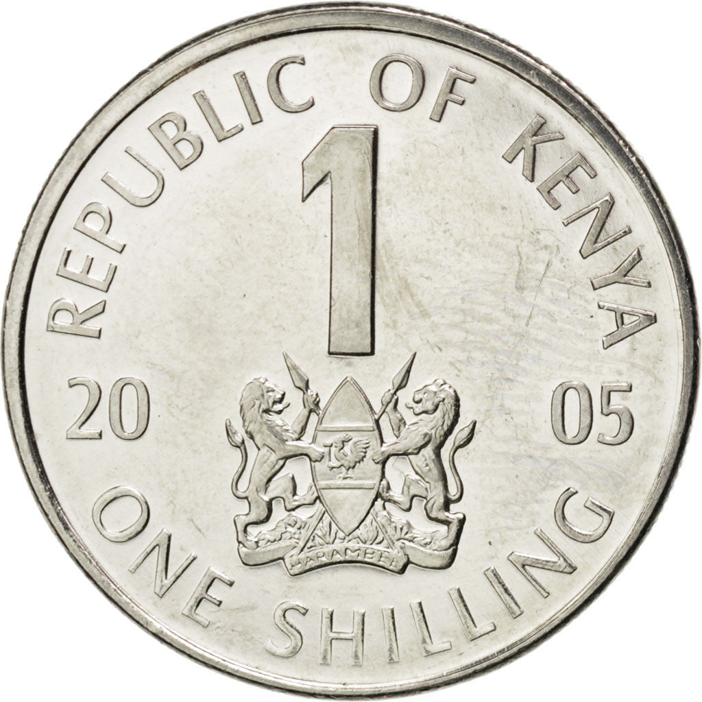 Coin, Kenya, Shilling, 2005, MS(63), Nickel plated steel, KM:34