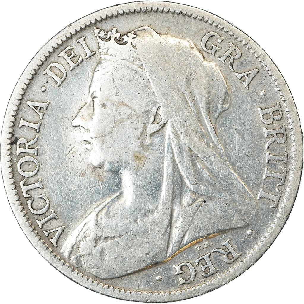 Coin, Great Britain, Victoria, 1/2 Crown, 1896, VF(30-35), Silver, KM:782