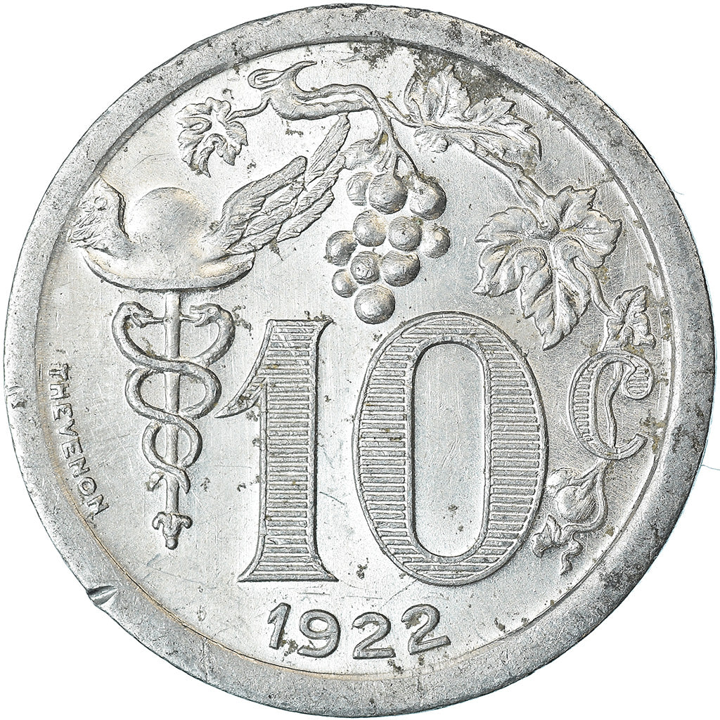 Coin, France, Chambre de Commerce, Epernay, 10 Centimes, 1922, AU(55-58)