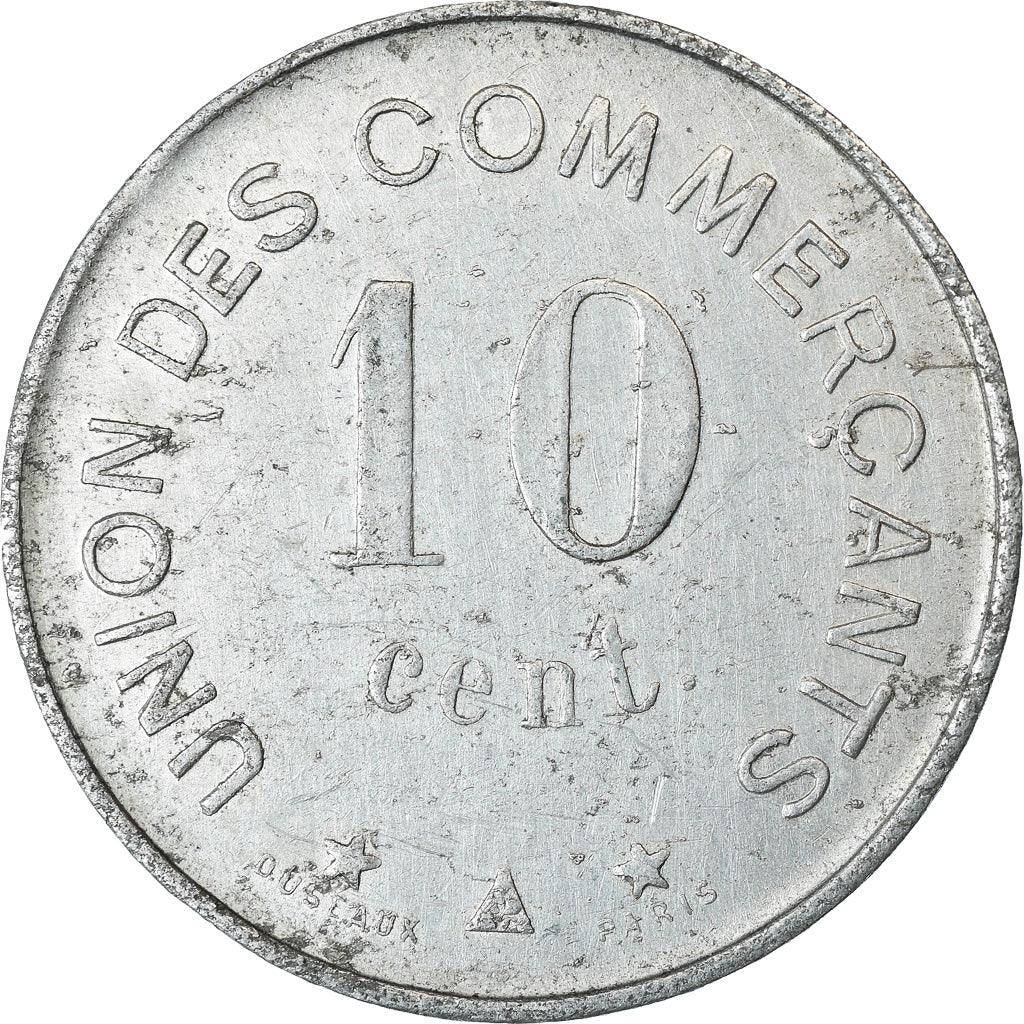 Coin, France, Chambre de Commerce, Carcassonne, 10 Centimes, 1917, VF(30-35)