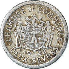 Moneda, Francia, Chambre de Commerce, Deux-Sèvres, 5 Centimes, 1922, BC+