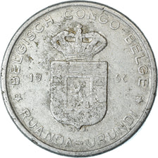 Munten, Belgisch Congo, RUANDA-URUNDI, 5 Francs, 1956, FR+, Aluminium, KM:3