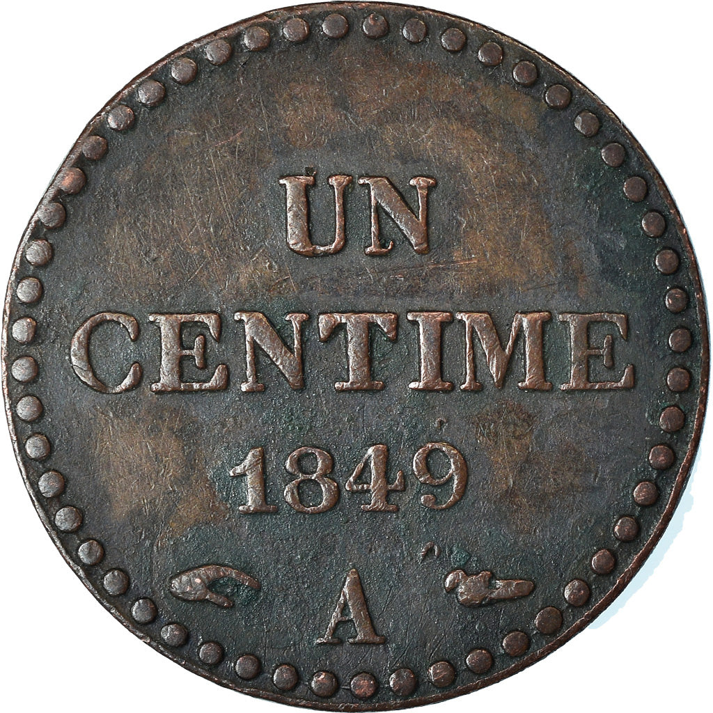 Coin, France, Dupré, Centime, 1849, Paris, EF(40-45), Bronze, KM:754
