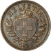 Coin, Switzerland, 2 Rappen, 1934, Bern, AU(50-53), Bronze, KM:4.2a