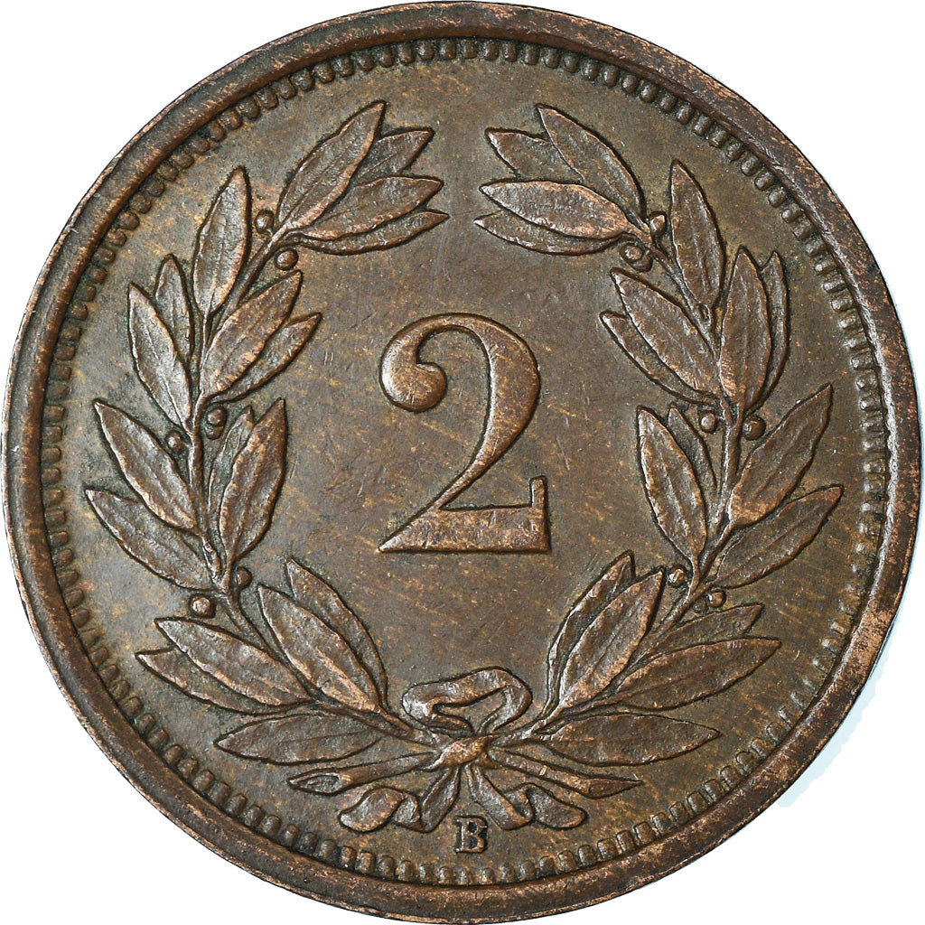 Coin, Switzerland, 2 Rappen, 1934, Bern, AU(50-53), Bronze, KM:4.2a