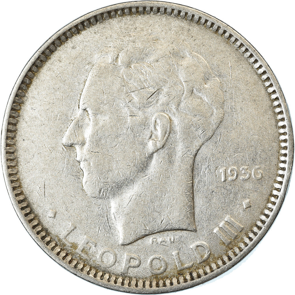 Coin, Belgium, 5 Francs, 5 Frank, 1936, EF(40-45), Nickel, KM:109.1