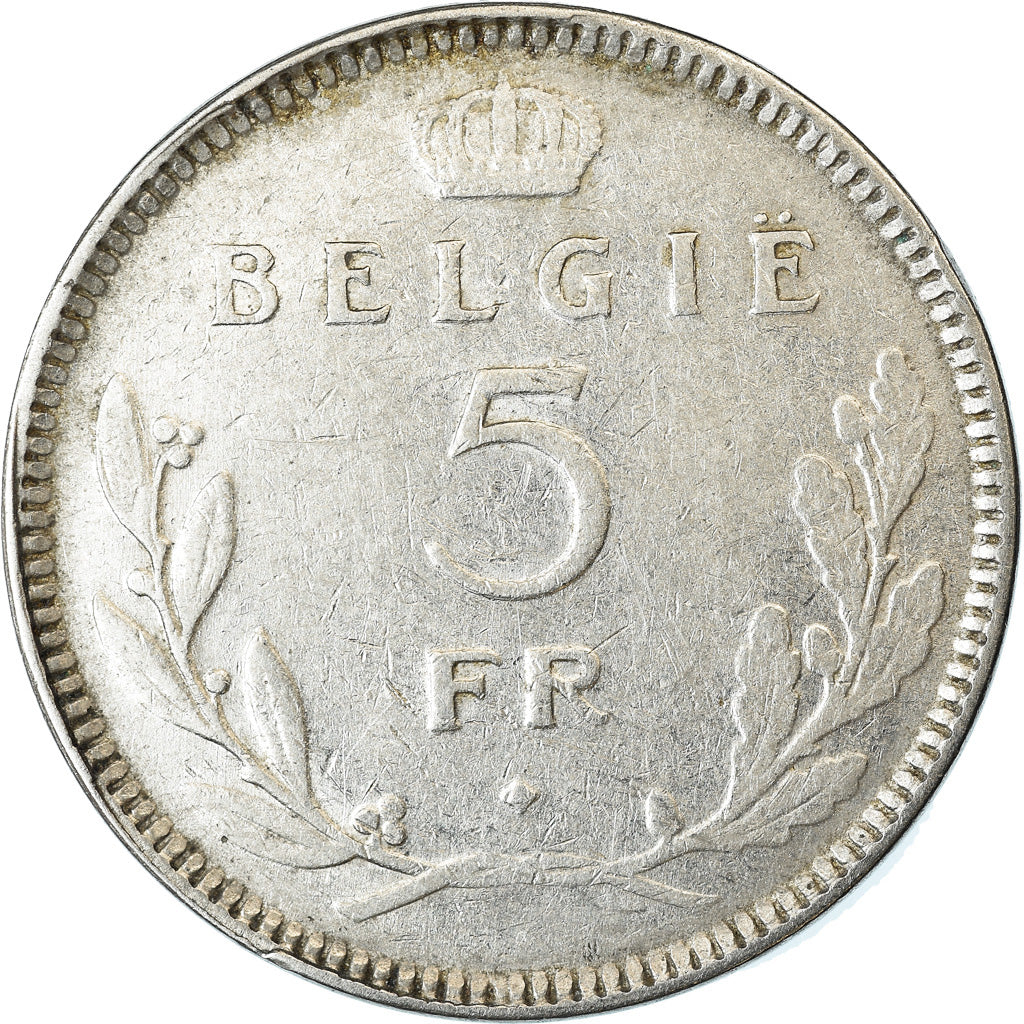 Coin, Belgium, 5 Francs, 5 Frank, 1936, EF(40-45), Nickel, KM:109.1