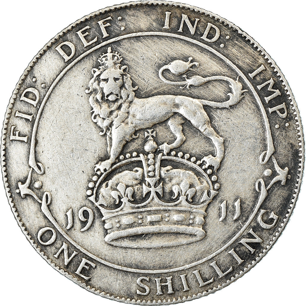 Coin, Great Britain, George V, Shilling, 1911, EF(40-45), Silver, KM:816