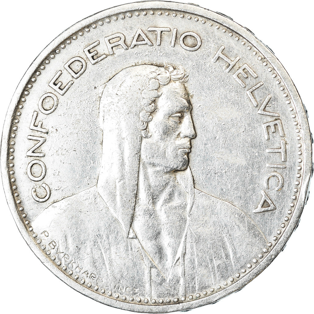 Coin, Switzerland, 5 Francs, 1952, Bern, VF(30-35), Silver, KM:40