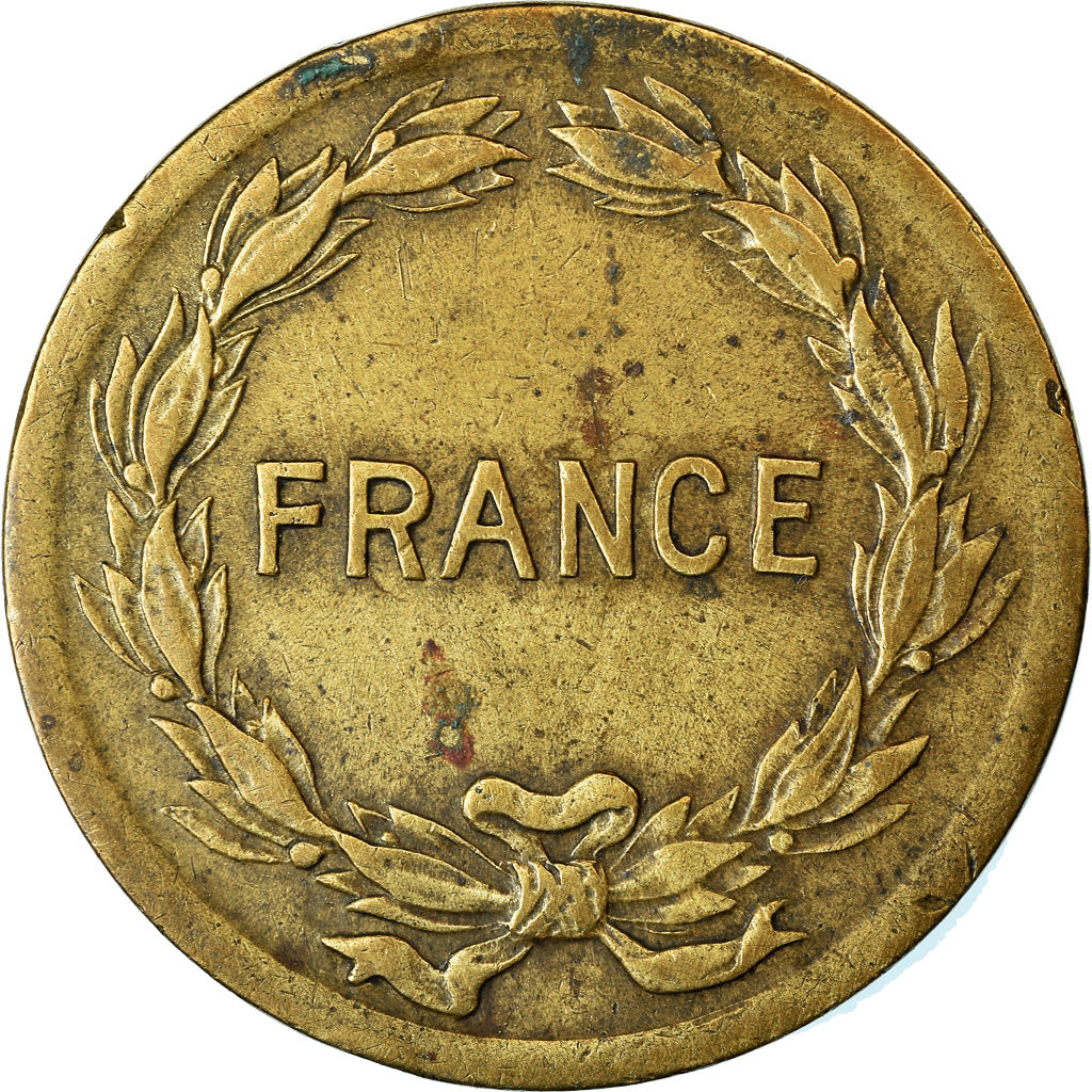 Moeda, França, France Libre, 2 Francs, 1944, Philadelphia, VF(20-25), Latão