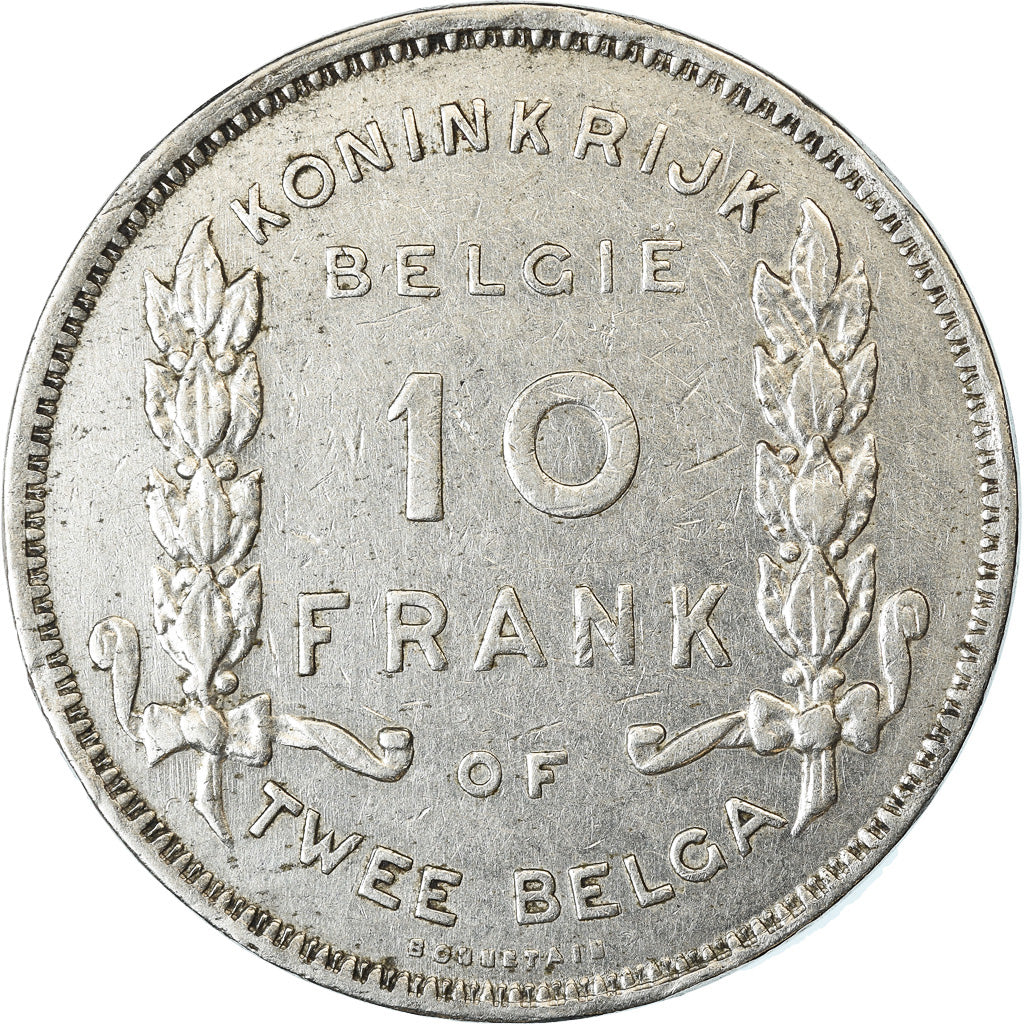 Moeda, Bélgica, 10 Francs-10 Frank, Deux / Twee Belgas, 1930, EF(40-45)