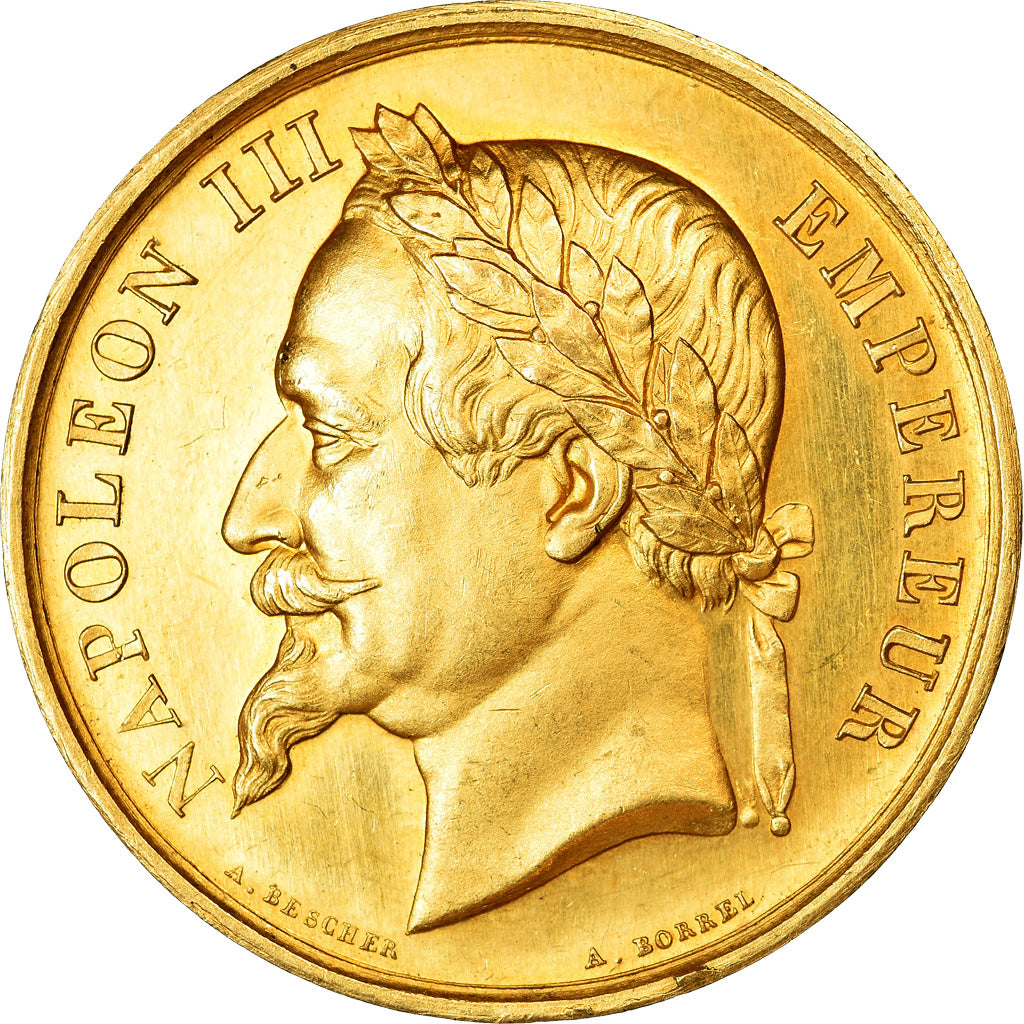 France, Médaille, Napoléon III, Exposition Départementale du Nord, 1866