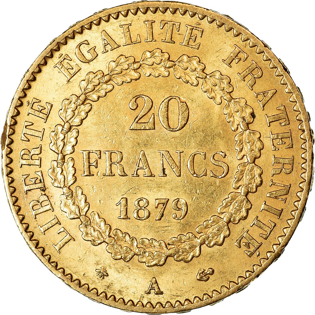 Monnaie, France, Génie, 20 Francs, 1879, Paris, TTB+, Or, Gadoury:1063, KM:825