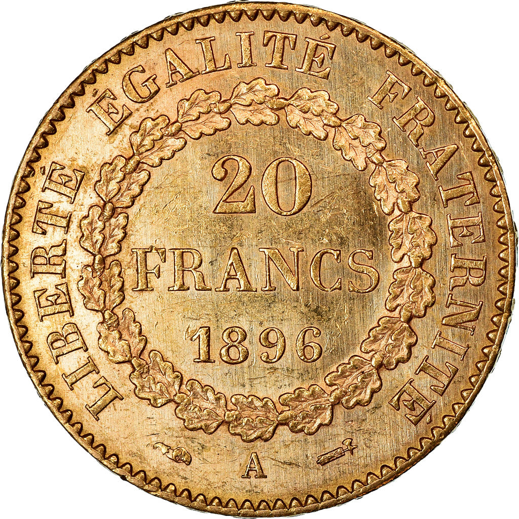Monnaie, France, Génie, 20 Francs, 1896, Paris, SUP, Or, Gadoury:1063, KM:825