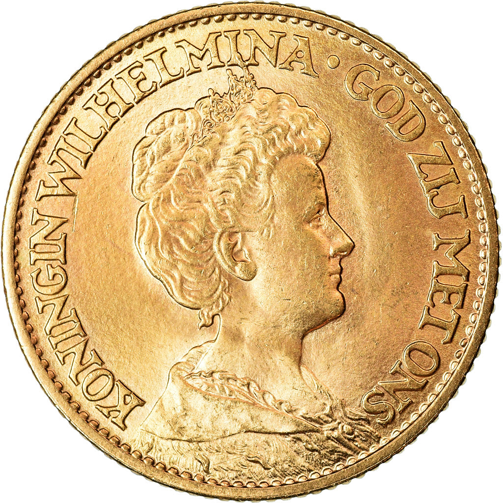 Münze, Niederlande, Wilhelmina I, 10 Gulden, 1913, VZ, Gold, KM:149