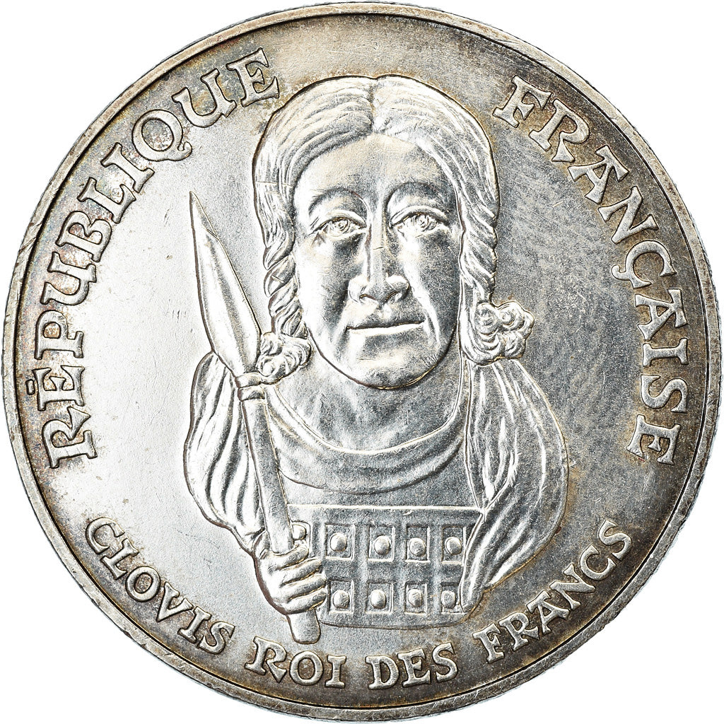 Coin, France, Clovis, 100 Francs, 1996, AU(55-58), Silver, KM:1180, Gadoury:953
