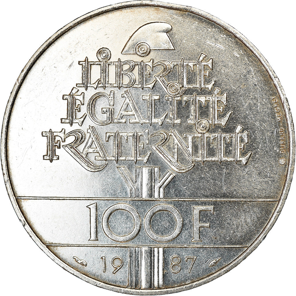 Monnaie, France, Lafayette, 100 Francs, 1987, SUP, Argent, Gadoury:902, KM:962