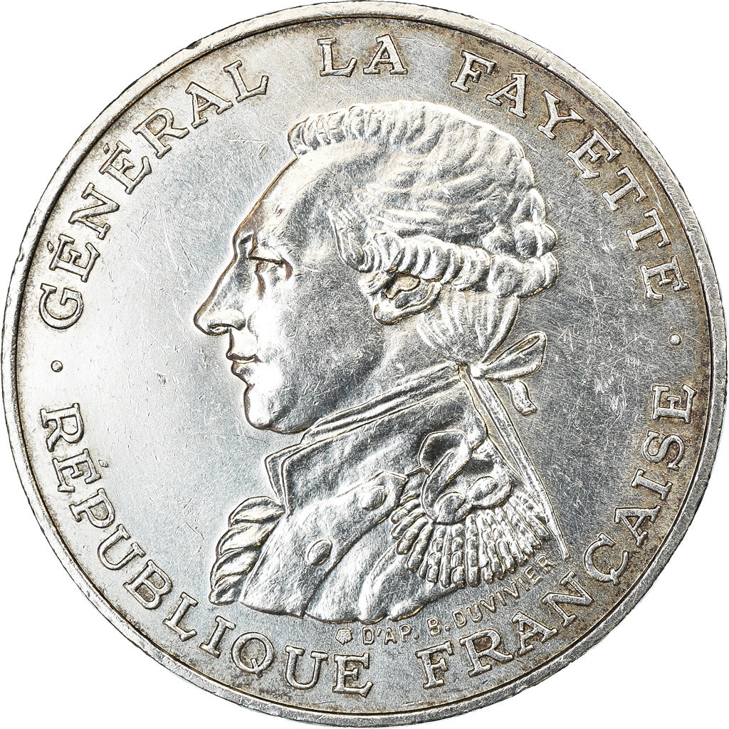 Monnaie, France, Lafayette, 100 Francs, 1987, SUP, Argent, Gadoury:902, KM:962