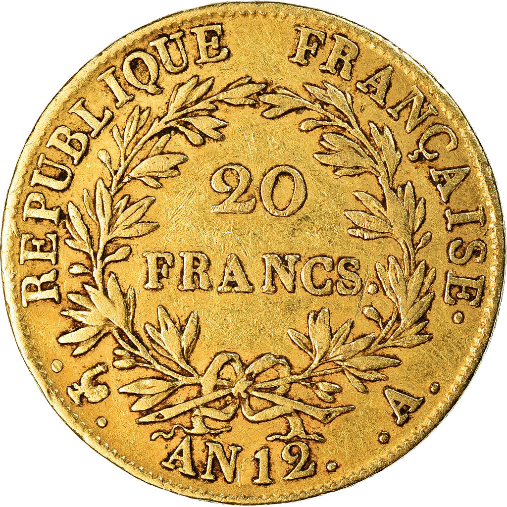 Munten, Frankrijk, Napoléon I, 20 Francs, Jaar 12 (1804), Paris, ZF+, Goud