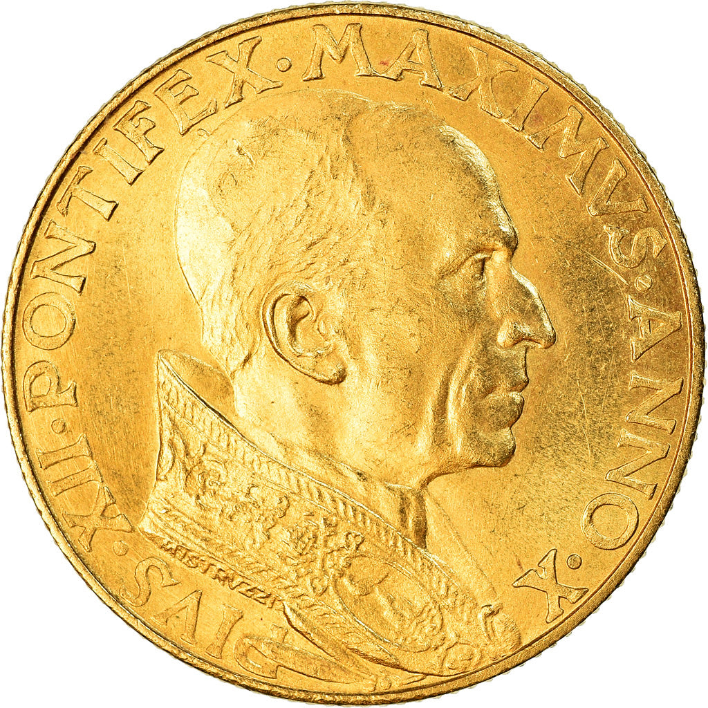 Munten, Vaticaanstad, Pius XII, 100 Lire, 1948, PR, Goud, KM:39