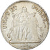 Moneta, Francia, Union et Force, 5 Francs, An 10, Bordeaux, MB+, Argento