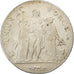 Moeda, França, Union et Force, 5 Francs, AN 7, Perpignan, VF(30-35), Prata