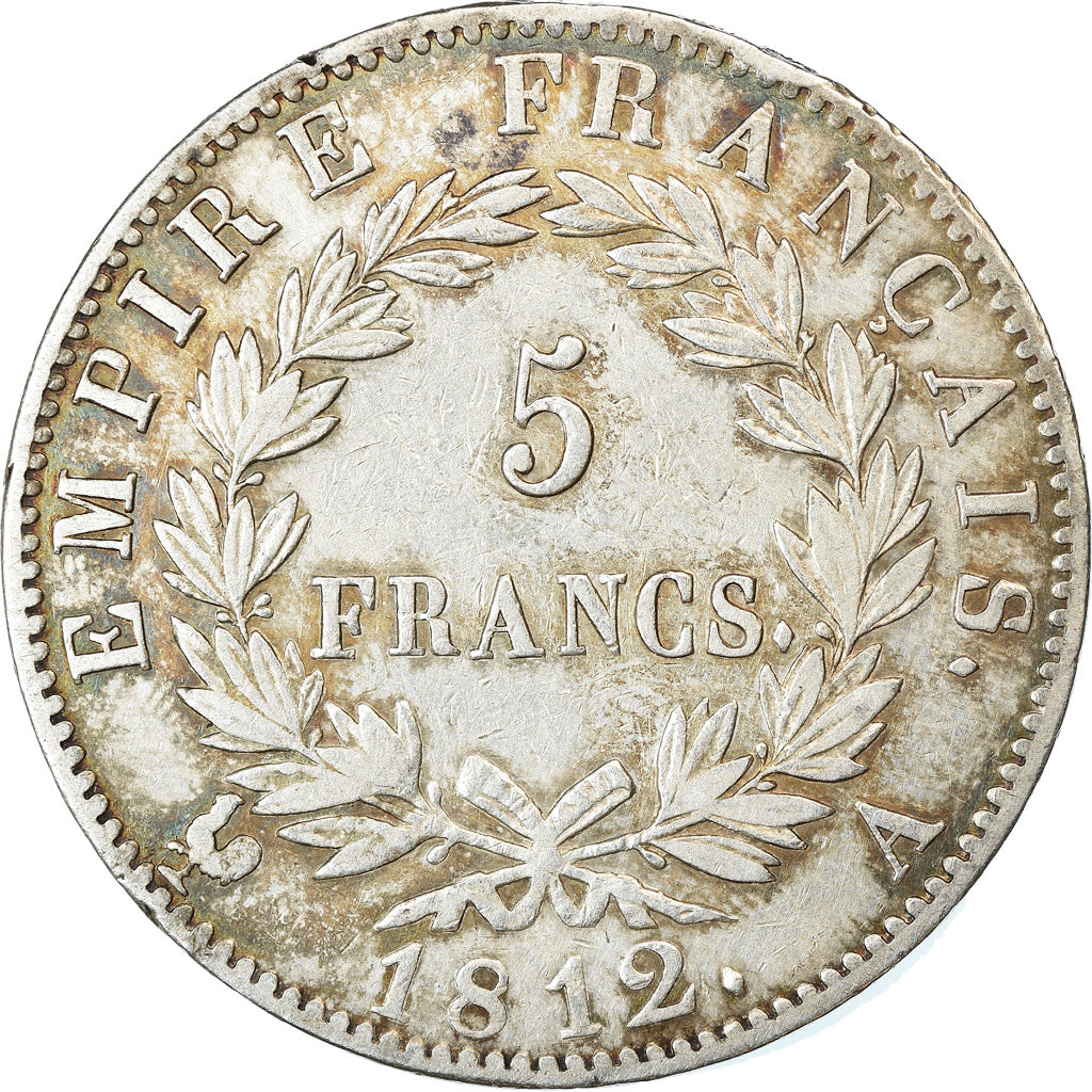 Coin, France, Napoléon I, 5 Francs, 1812, Paris, EF(40-45), Silver, KM:694.1