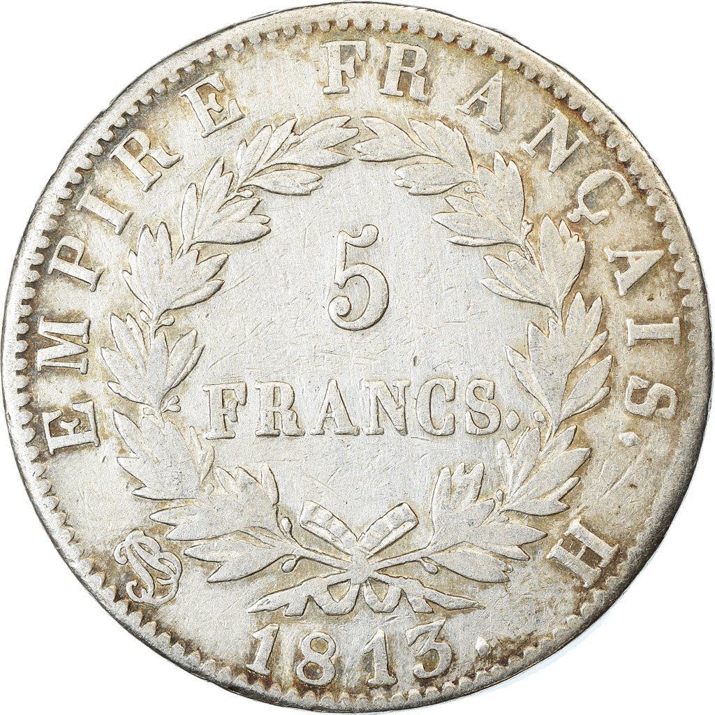 Coin, France, Napoléon I, 5 Francs, 1813, La Rochelle, EF(40-45), Silver