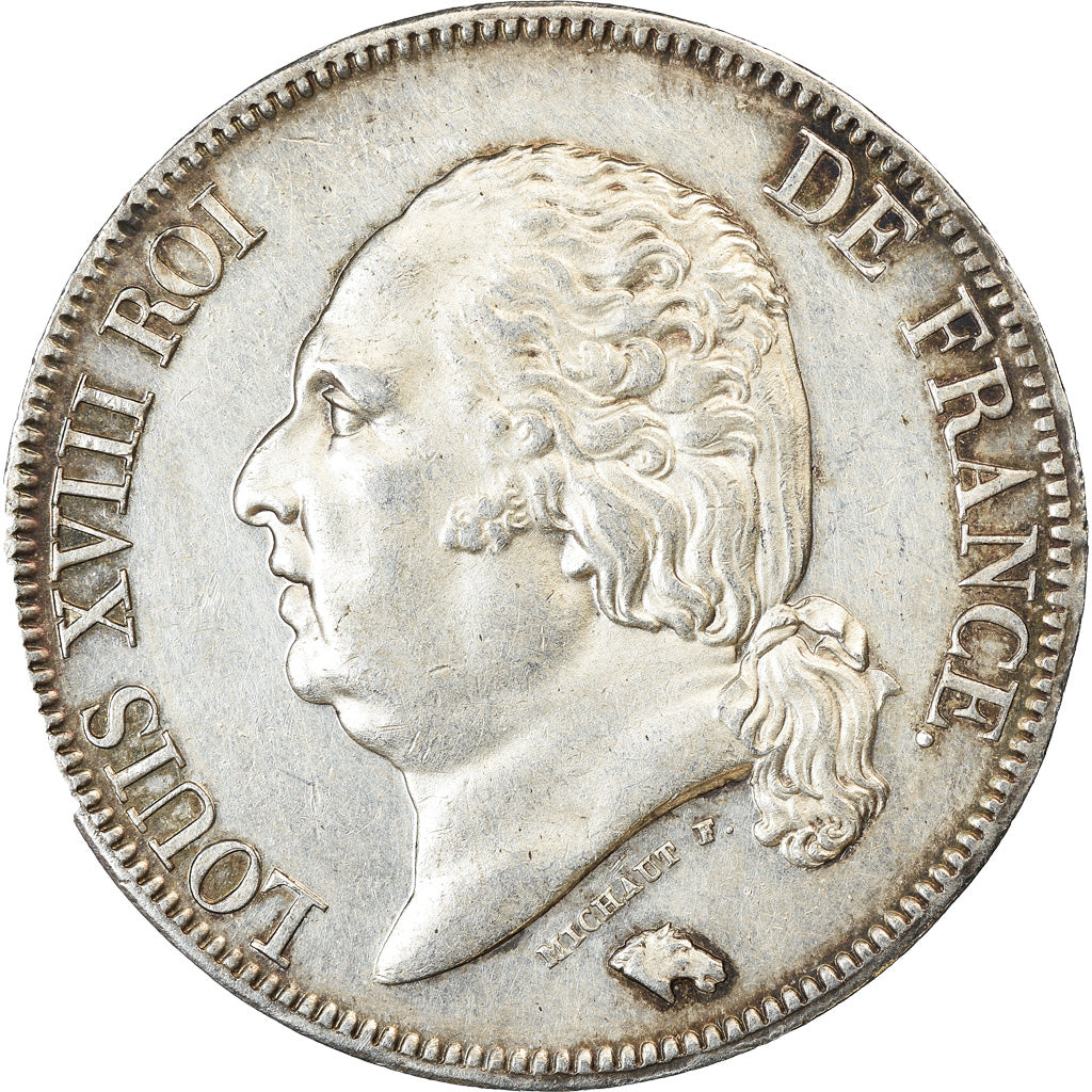 Monnaie, France, Louis XVIII, Louis XVIII, 5 Francs, 1824, Lille, TTB+, Argent