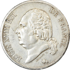 Münze, Frankreich, Louis XVIII, 5 Francs, 1822, Paris, SS+