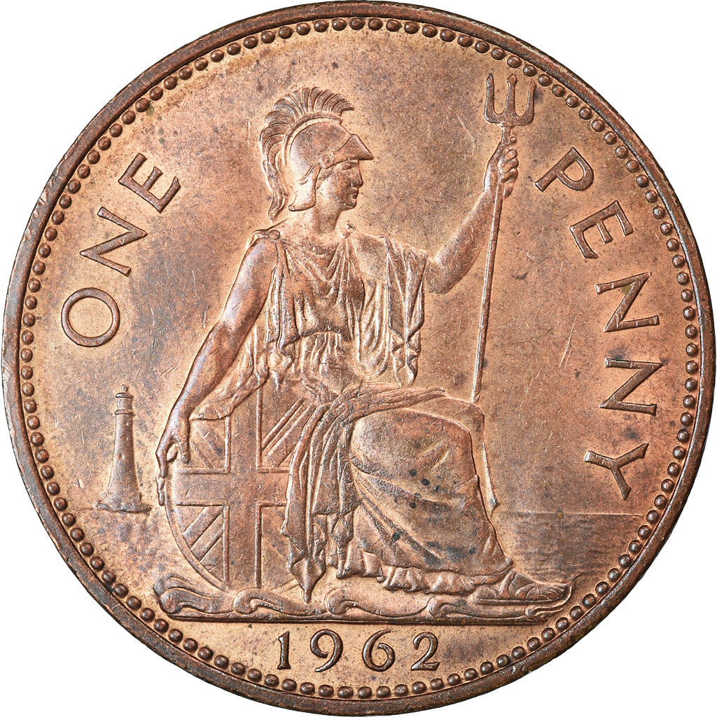 Monnaie, Grande-Bretagne, Elizabeth II, Penny, 1962, SUP, Bronze, KM:897