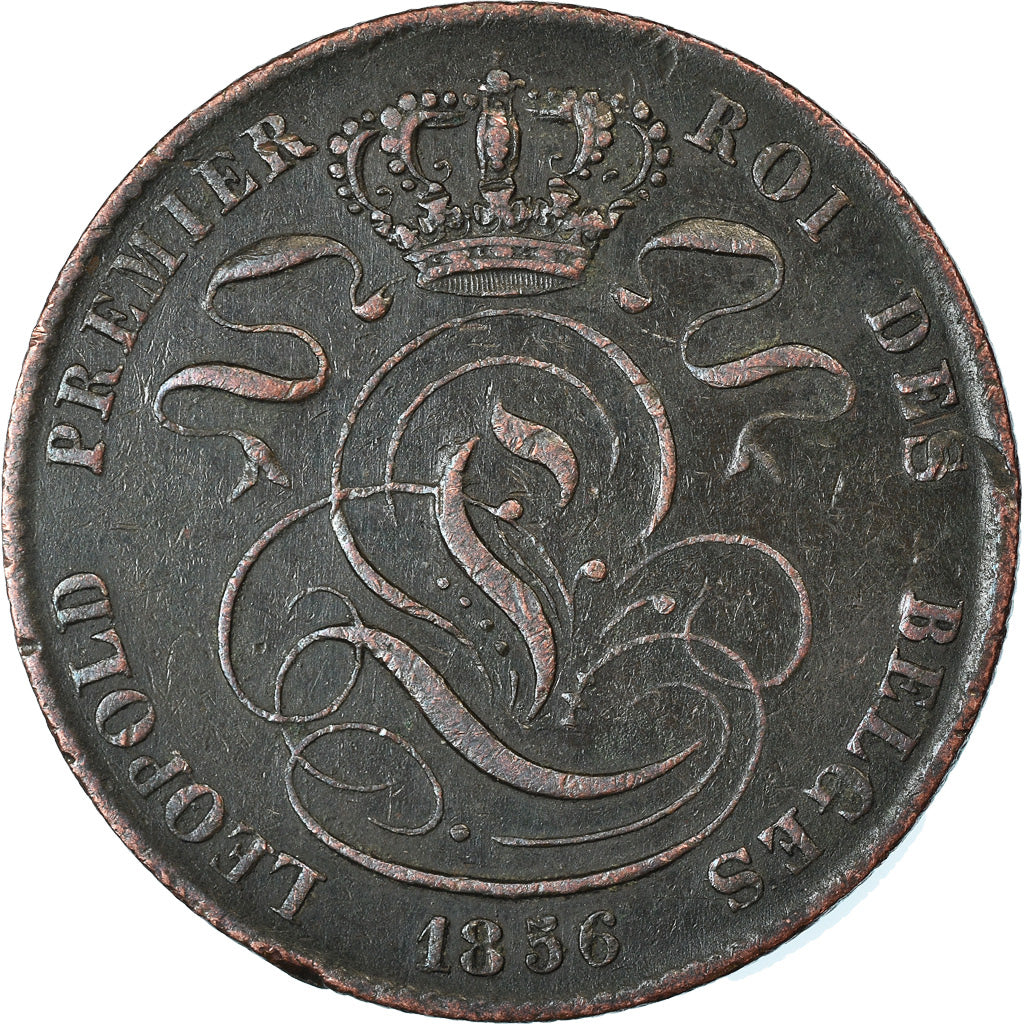Munten, België, Leopold I, 5 Centimes, 1856, ZF, Koper, KM:5.1