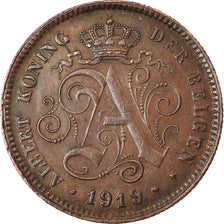 Coin, Belgium, Albert I, 2 Centimes, 1919, AU(50-53), Copper, KM:65