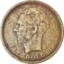 Coin, Belgian Congo, 5 Francs, 1936, VF(20-25), Nickel-Bronze, KM:24