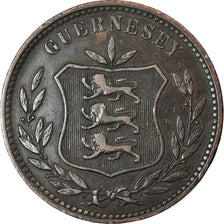 Coin, Guernsey, 8 Doubles, 1903, Heaton, Birmingham, EF(40-45), Bronze, KM:7