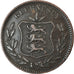 Coin, Guernsey, 8 Doubles, 1903, Heaton, Birmingham, EF(40-45), Bronze, KM:7