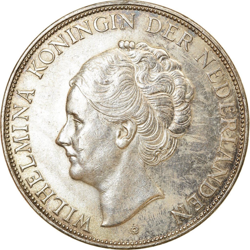 Coin, Netherlands, Wilhelmina I, 2-1/2 Gulden, 1940, AU(50-53), Silver, KM:165